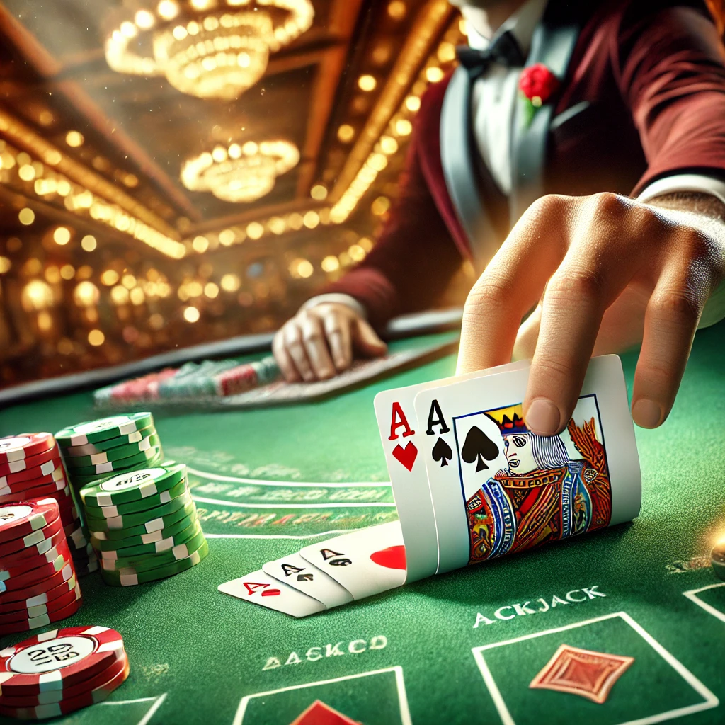 DALL·E-2025-03-13-17.00.55-A-high-quality-vibrant-digital-illustration-of-a-Blackjack-game.-The-image-features-a-green-casino-table-with-playing-cards-showing-a-winning-hand-l.webp